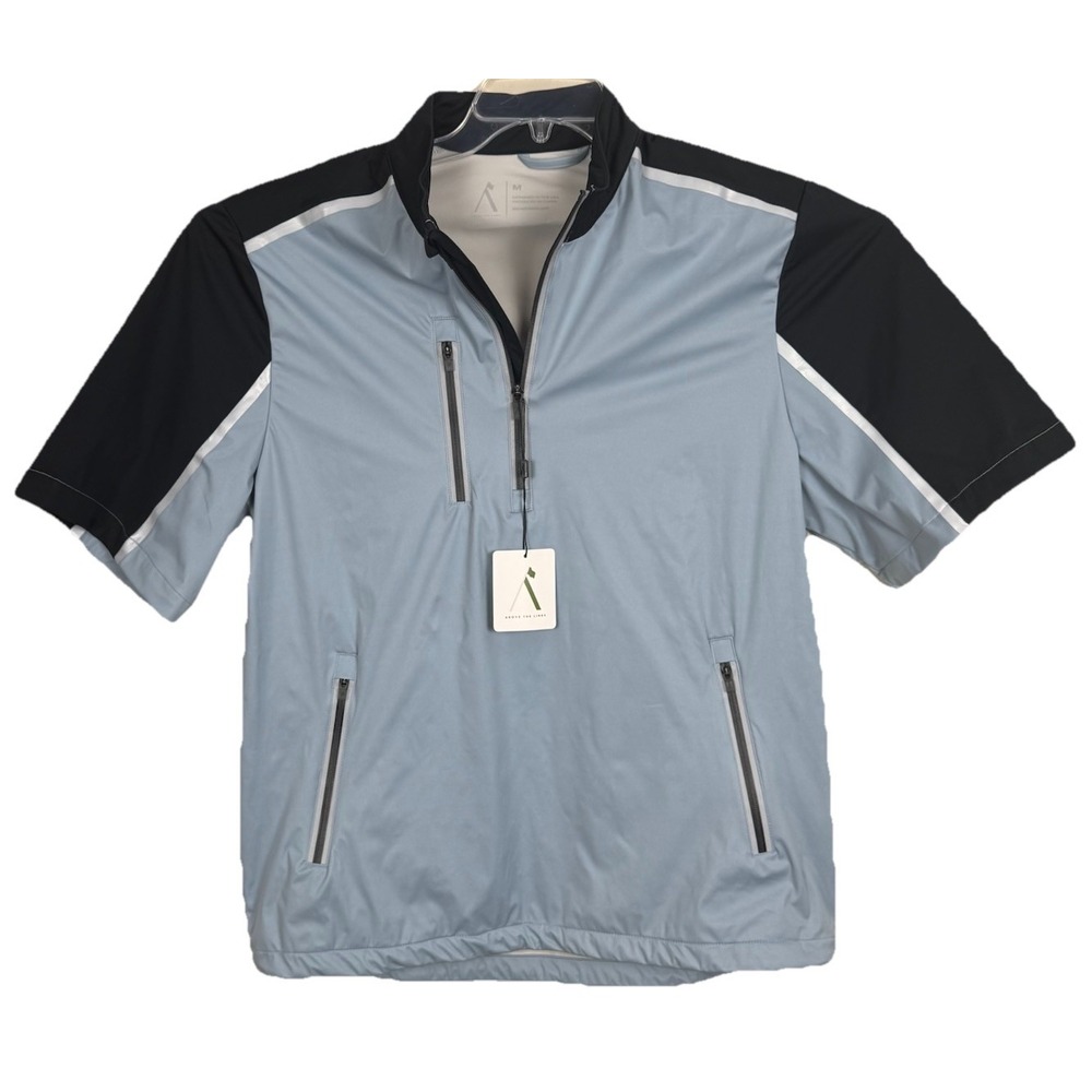 Above The Links Shirt Mens Medium Windbreaker Waterproof‎ Pullover 1/4 Zip NWT